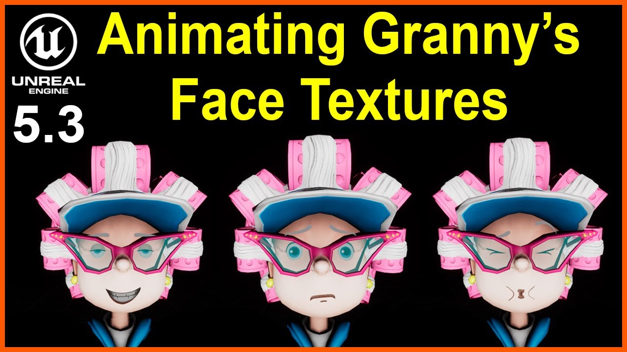 Animating Face Textures on Sporty Granny from Mixamo (and fixing the default broken materials) #ue5