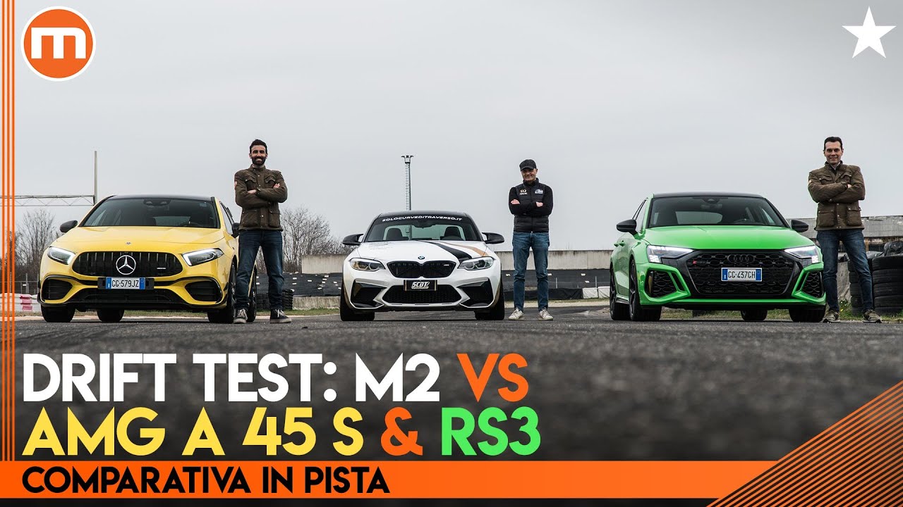 DRIFT TEST | AUDI RS 3 e MERCEDES AMG A 45 S vs la vera trazione posteriore della BMW M2 COMPETITION