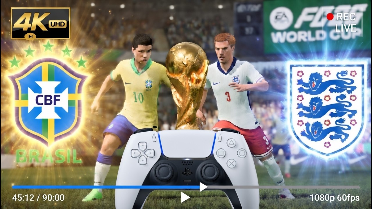 🔥Бразилия против Англии — кто выиграет трофей? EA FC 26 4K