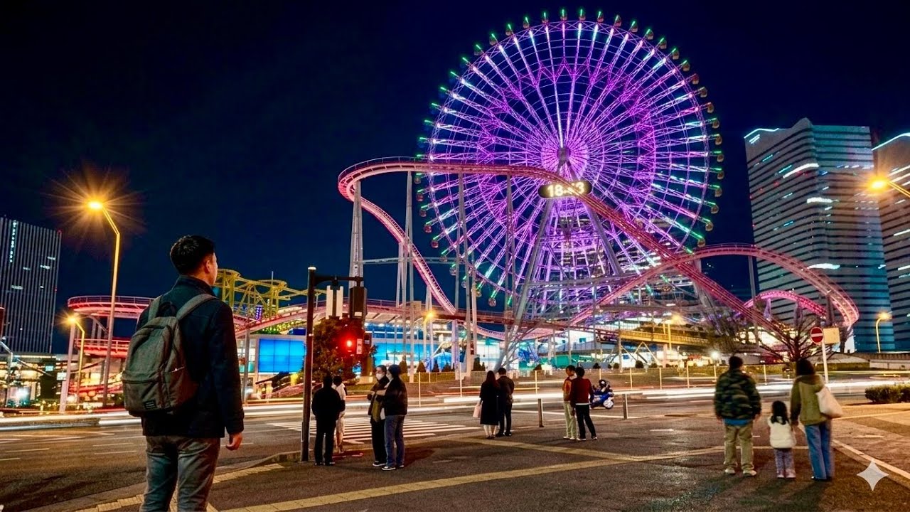 Yokohama Japan Night Walk 🇯🇵 | Minato Mirai to Chinatown (4K, No Talking, Ambient Sounds)