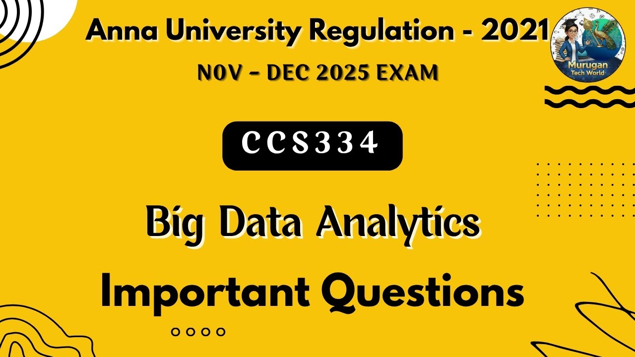 CCS334 Big Data Analytics important questions in tamil|BDA|Anna University regulation 2021.#bigdata