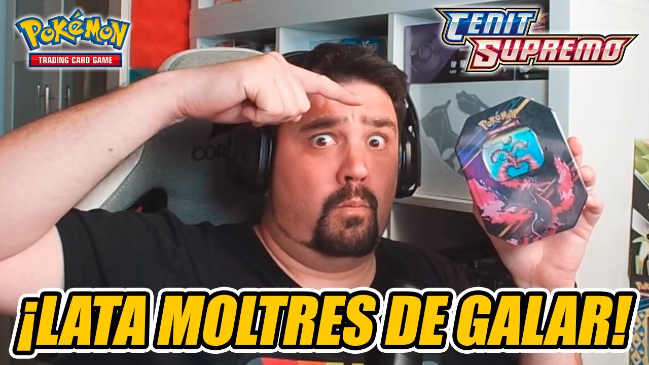 ¡ABRIENDO LATA de MOLTRES de GALAR de CENIT SUPREMO con SOBRES de CARTAS POKÉMON!