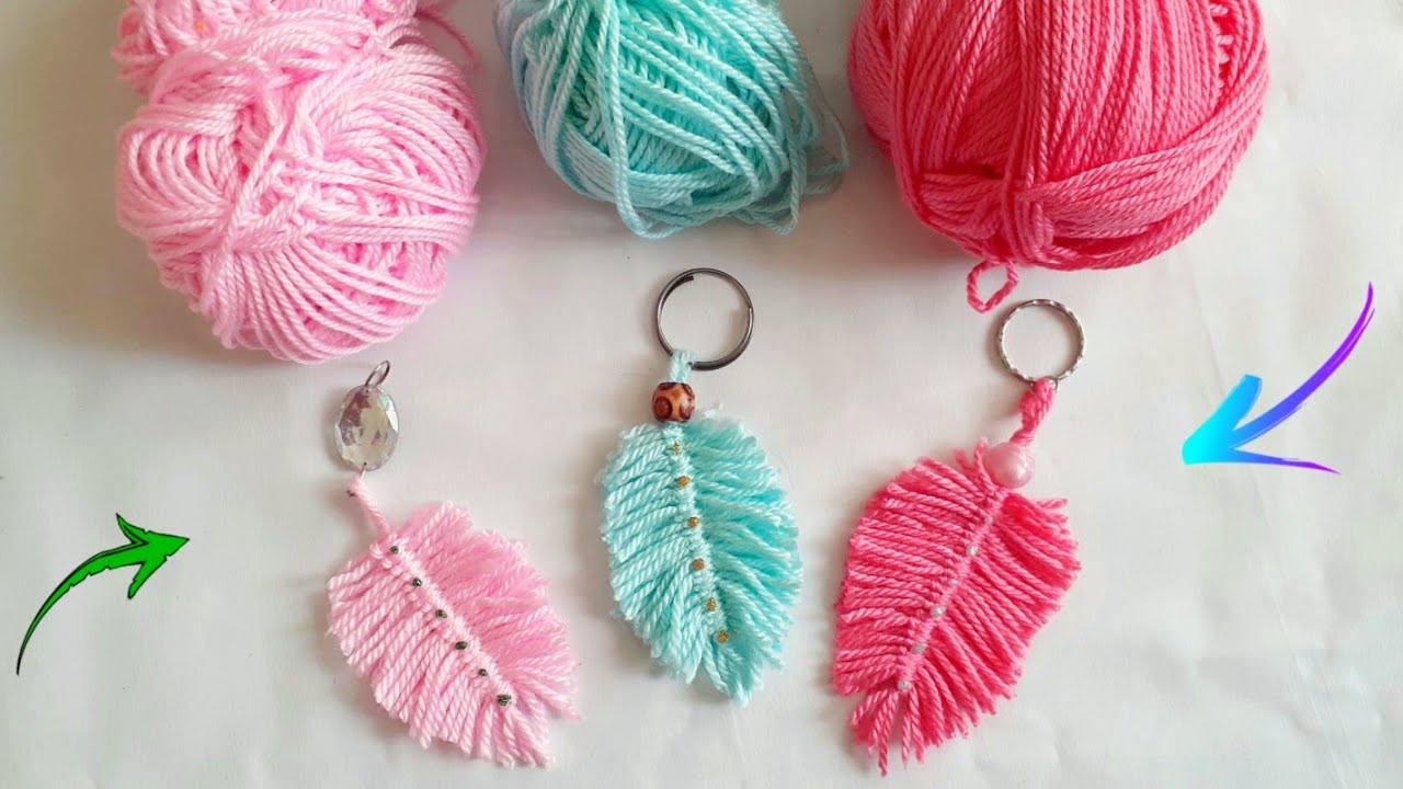 اسهل طريقة لعمل ريشة الصوف المشهورة/DIY Woolen Feather for Decoration