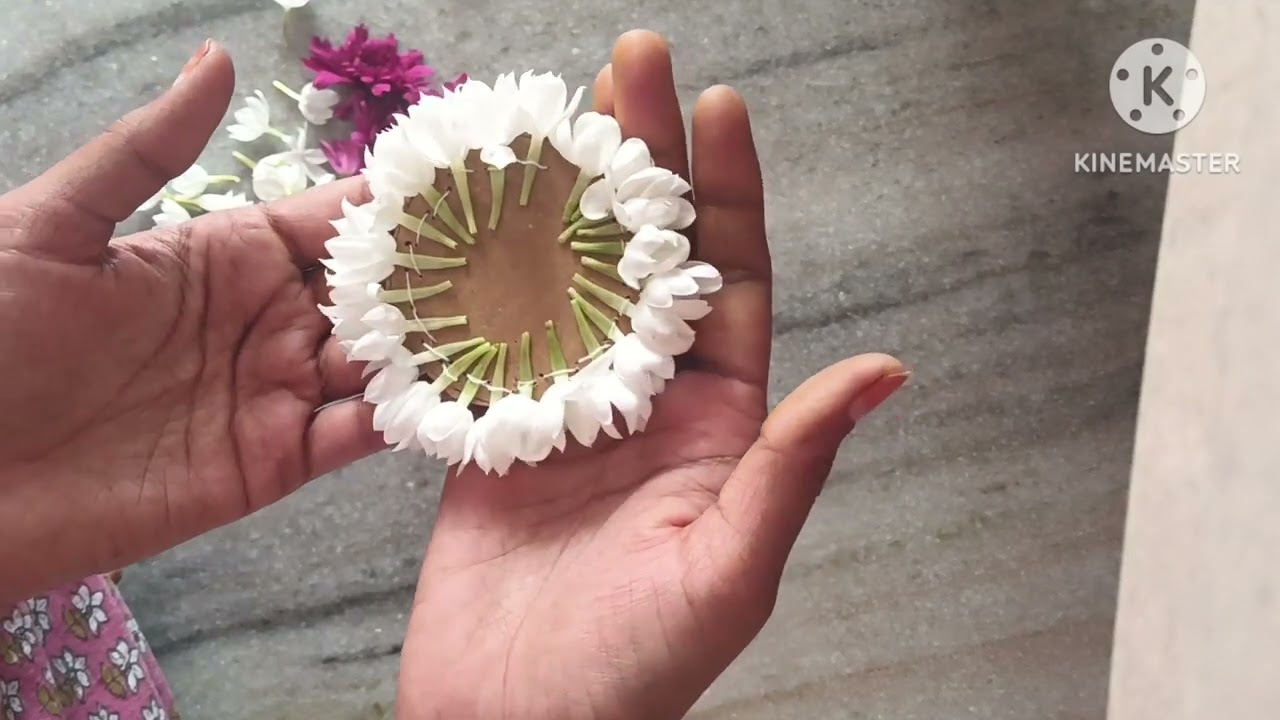 పూల జడ బిళ్ళ//flower jada billa making 