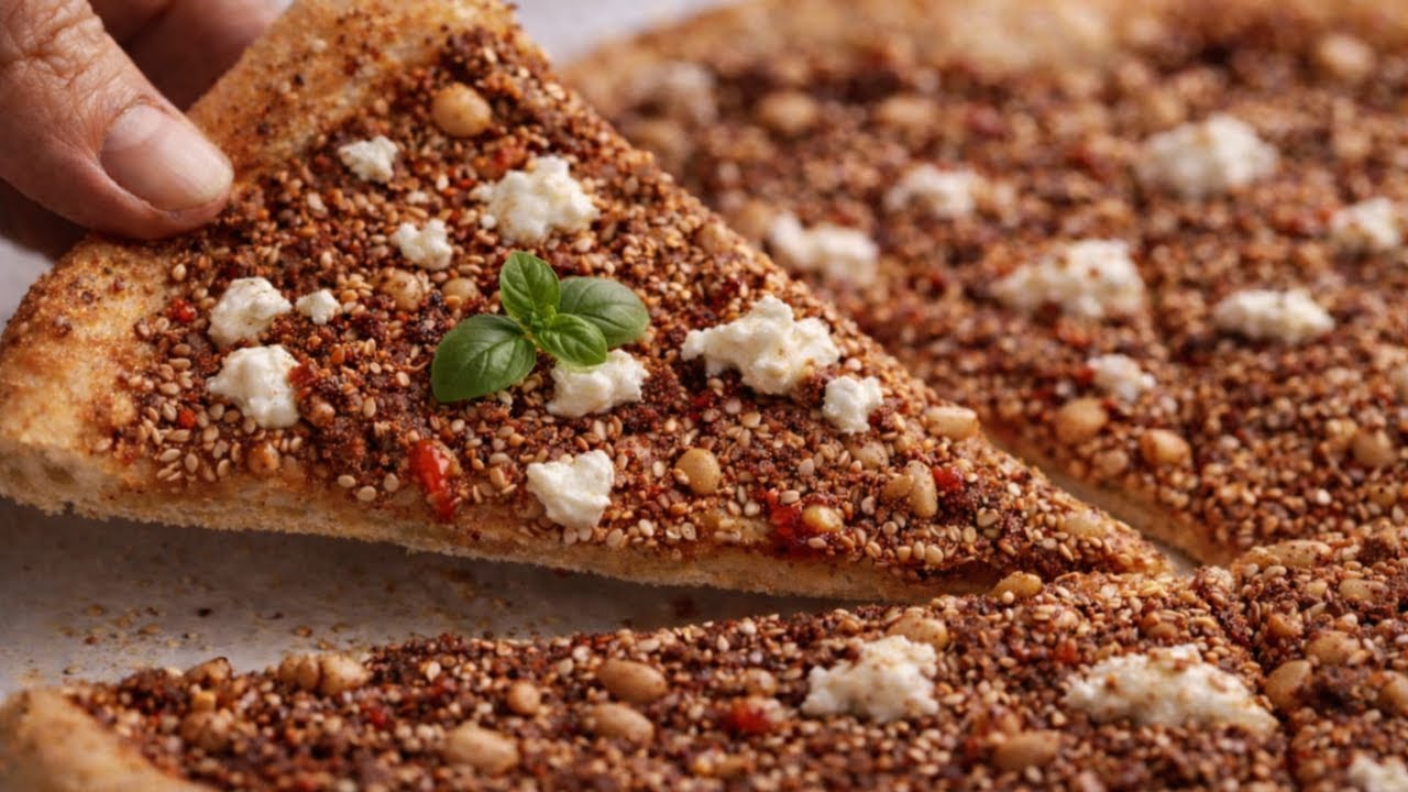 Just 3-Minute SUPER EASY PIZZA l Beirut pizza ,Make This Crispy Meat Pizza at Home
