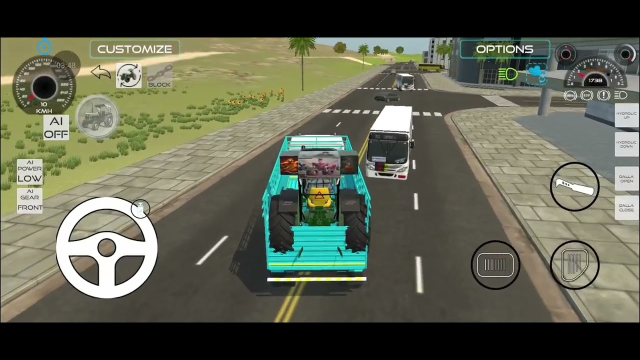 Truck ofroding stunt 💪 loding trolley 