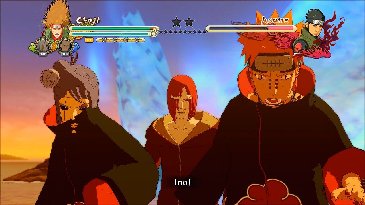 Naruto Ultimate Ninja Storm 3 Full Burst Akatsuki vs Edo Jiraiya Boss Battle Character Swap Gameplay