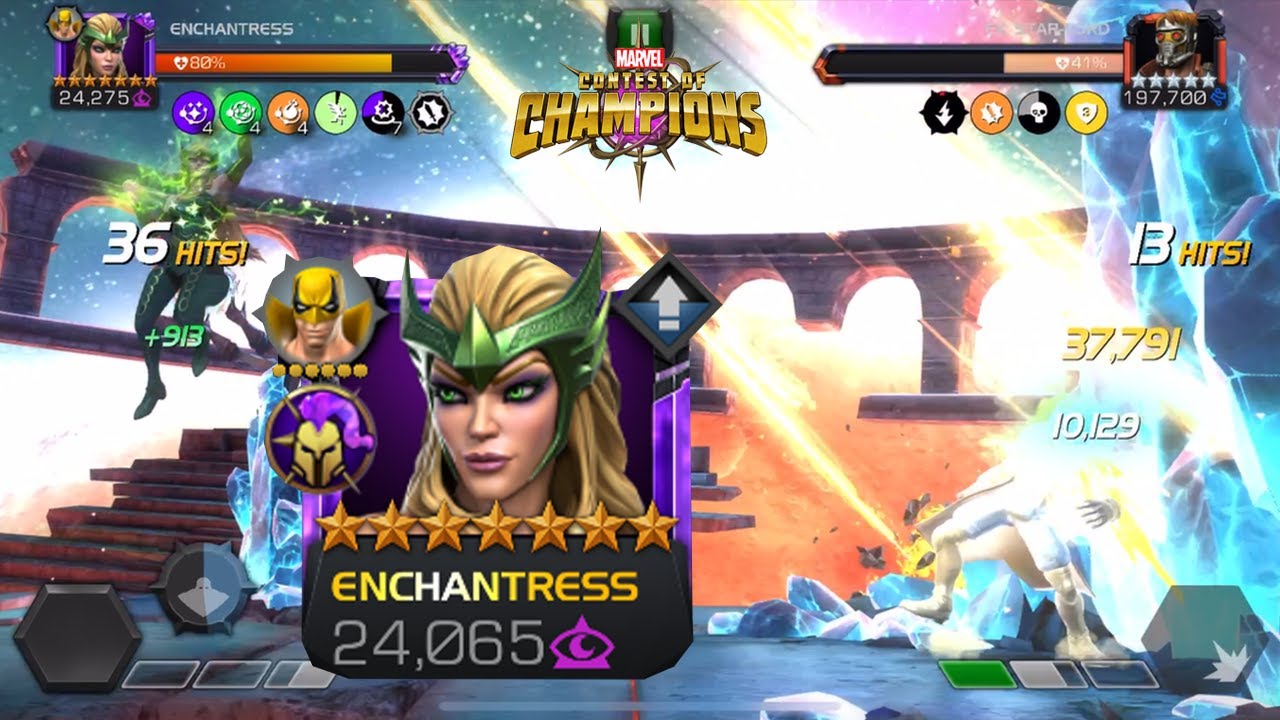 THIS IS ENCHANTRESS ON ATTACK WITHOUT HELP FROM RECOIL AND MYSTIC DISPERSION - MCOC