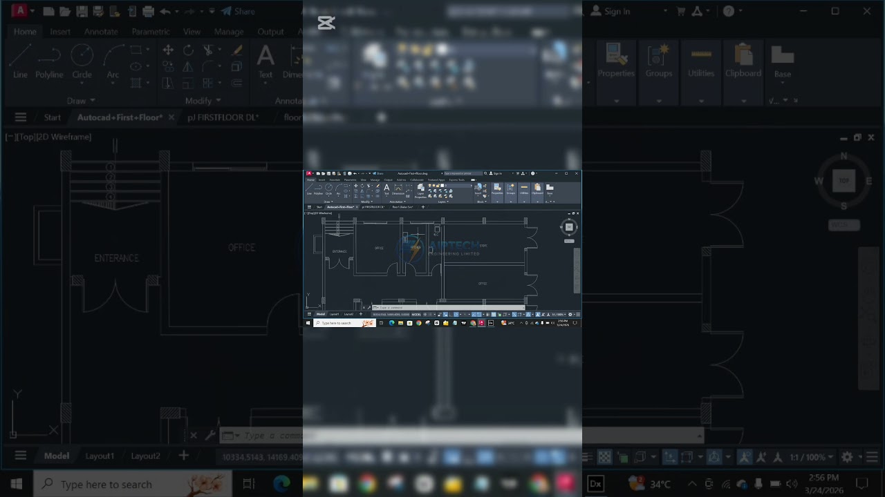 Lighting Design in Progress 💡 | AutoCAD + DIALux Evo Project Update @AIPTECH#autocad #electrical