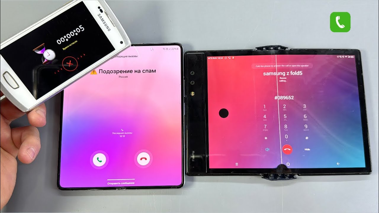 Royole PayPhone incoming Call Samsung ZFold5 +Samsung Wave2 MIUI Android 