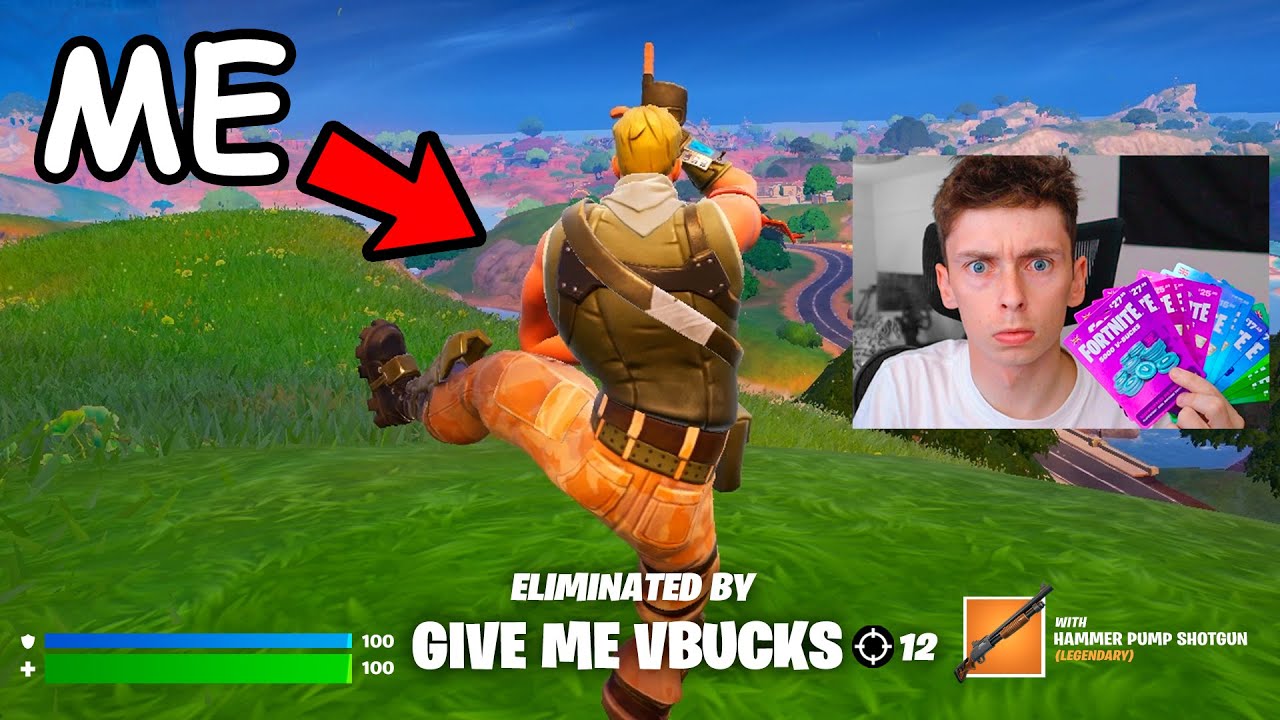 Stream Sniping Until He Gives Me Free VBucks!