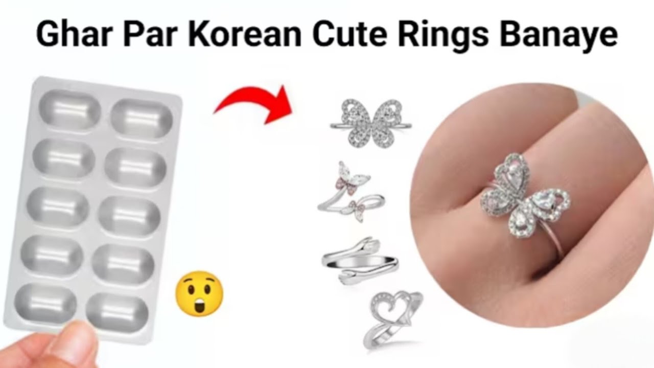 Diy Homemade korean ring😍🥰/Ghar par korean rings/#rings#diy#korean#homemade#craft#