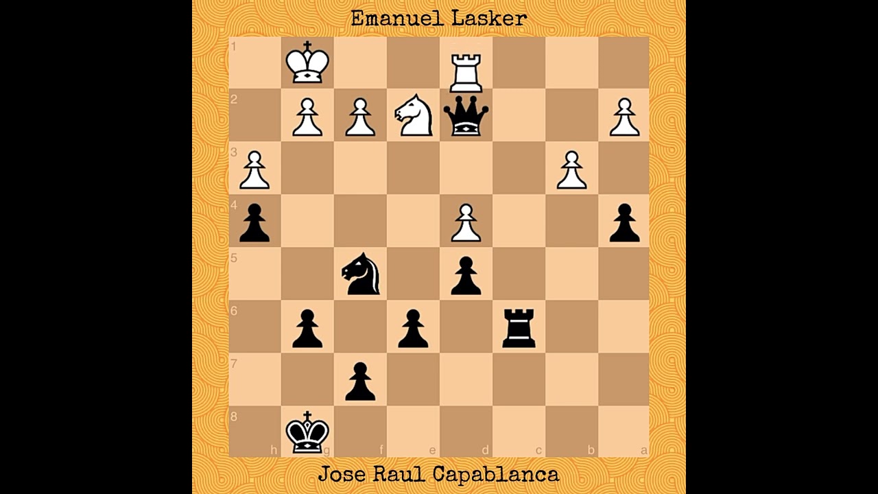 Emanuel Lasker vs Jose Raul Capablanca | World Championship Match, 1921 #chess