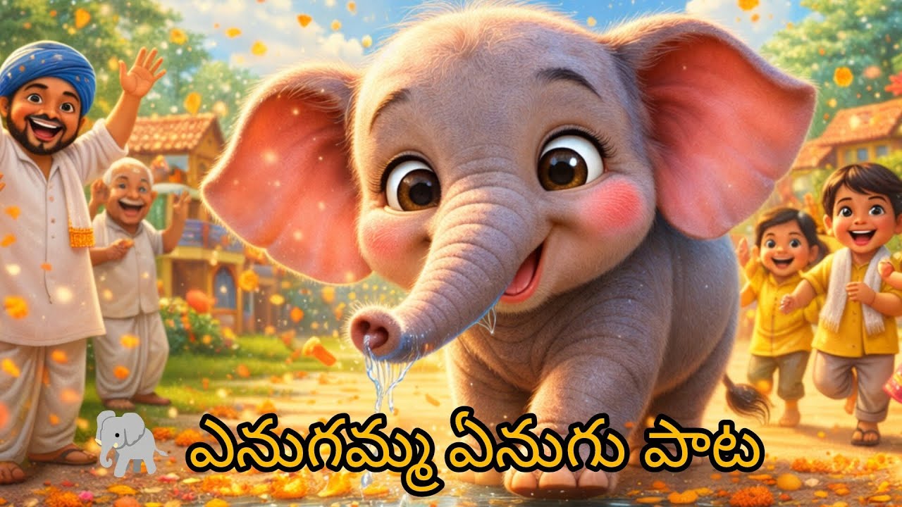 🐘 ఎనుగమ్మ ఏనుగు పాట | Telugu Kids Rhymes | Elephant Rhyme for Children 🎶✨