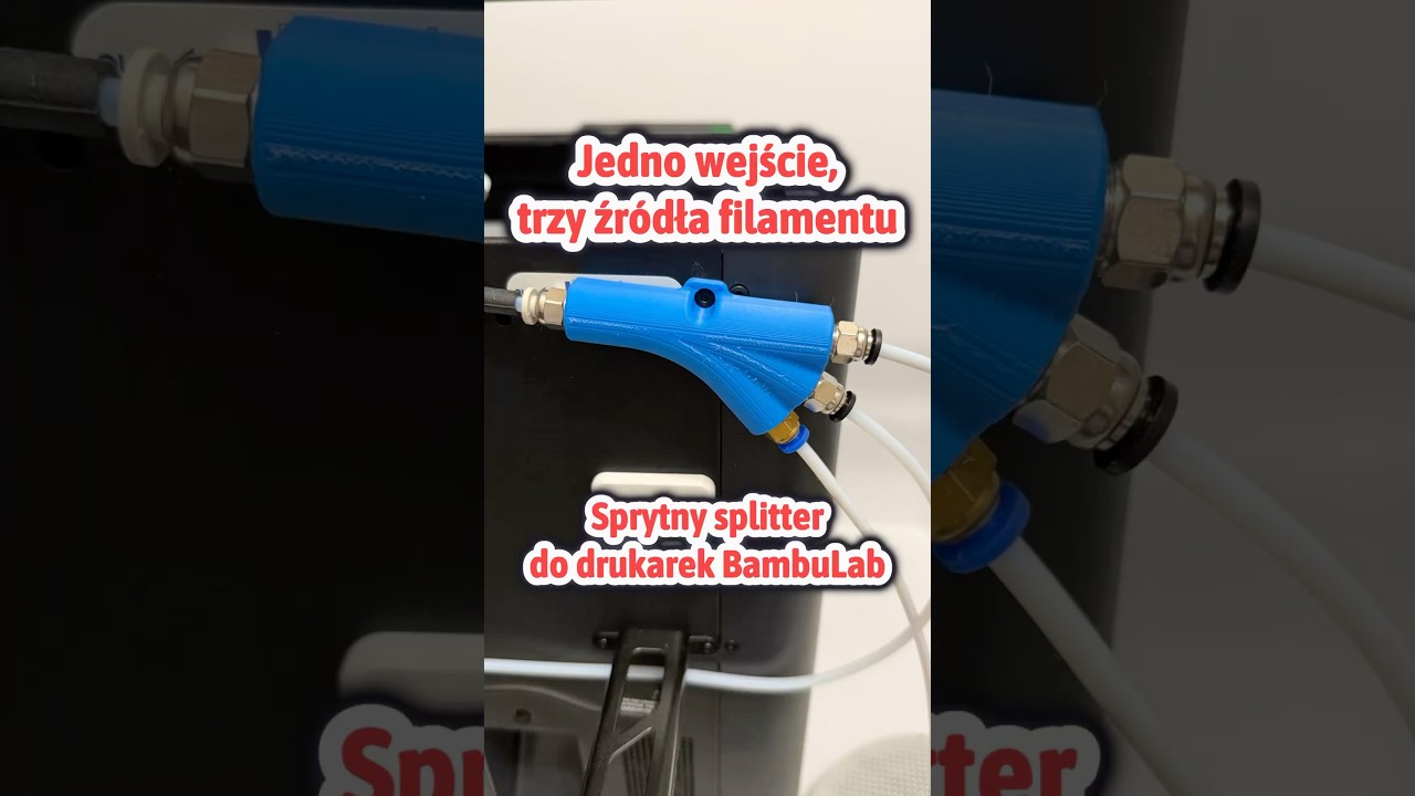 No more reconnecting PTFE tubing. A clever splitter for Bambulab printers and more. #3D #splitter