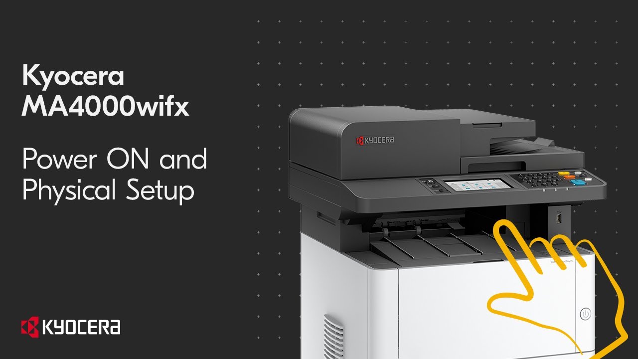 Kyocera MA4000WIFX Power On Wired Network Install