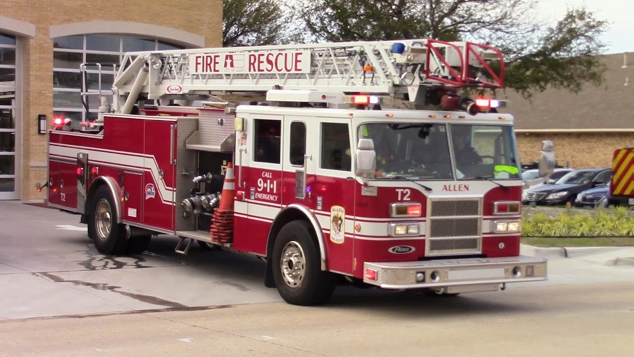 Allen Fire & Rescue Truck 2 & Medic 2 Responding