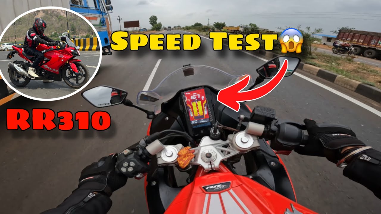 TVS Apache RR310 Full Speed Test | Top Speed Revealed 😱🔥#motovlog