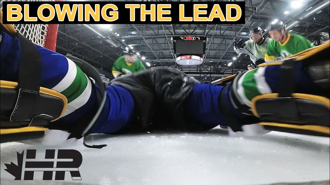 Blowing the lead... Stars hockey goalie net cam GoPro