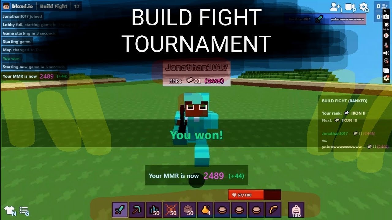 BUILD FIGHT BLOX.IO TOURNAMENT (Semi final) Recap