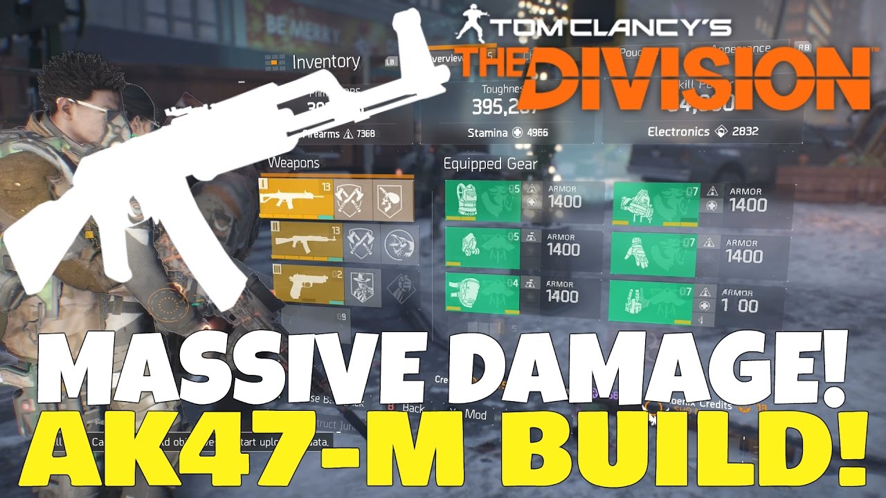 The Division: BEST AK47-M BUILD! Massive DAMAGE! 32K+ CRITS!