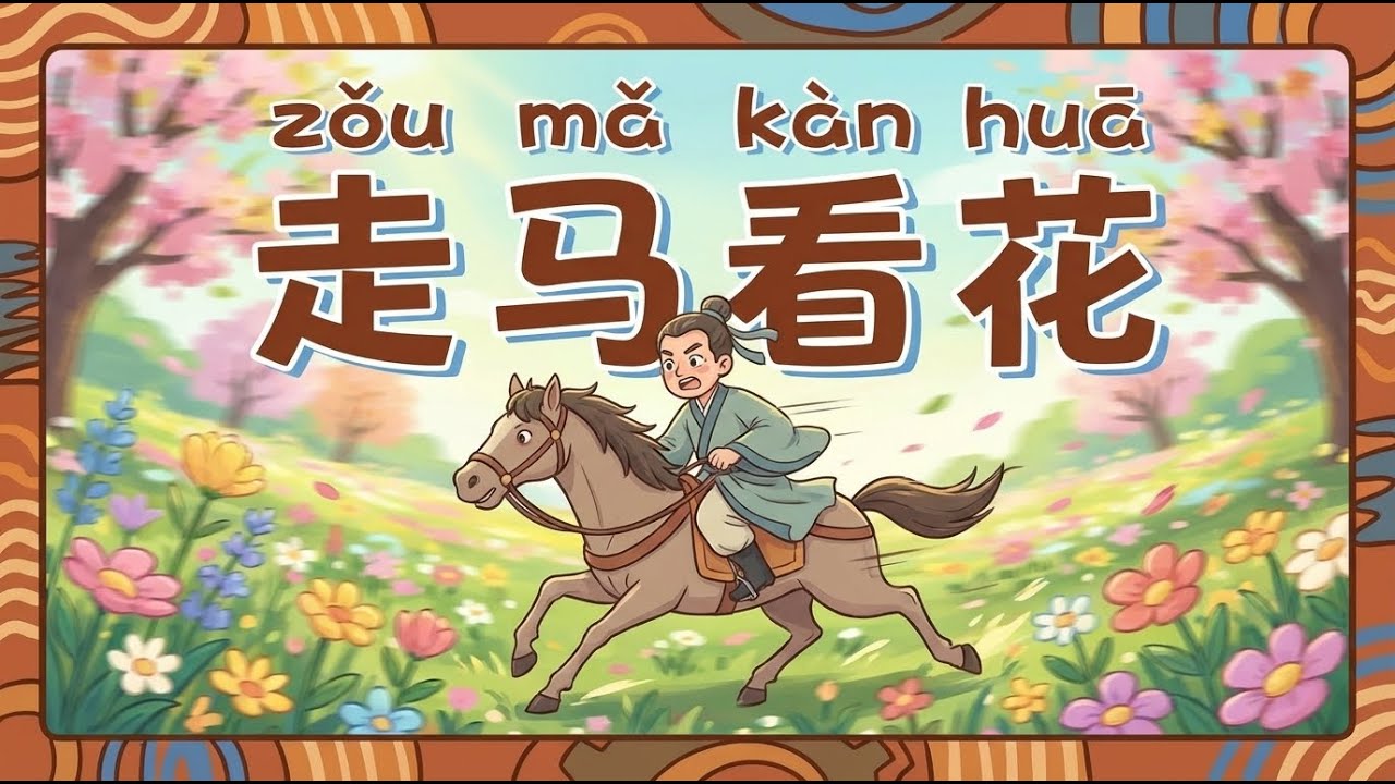 走马看花 (zǒu mǎ kàn huā) | 每天成语