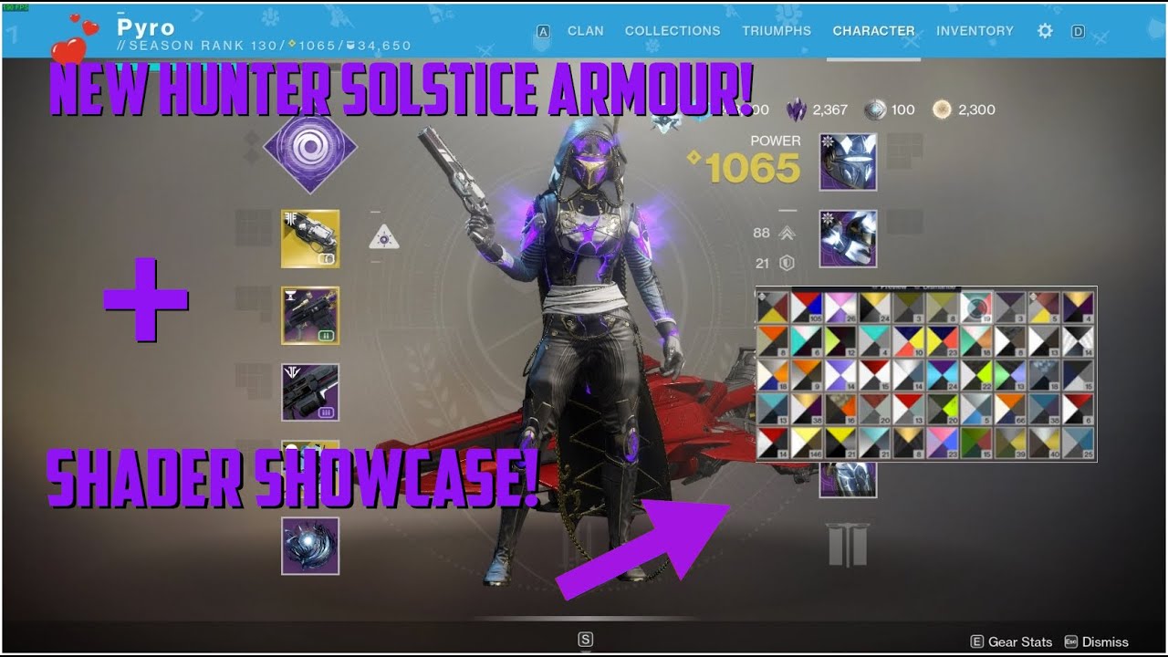 Destiny 2 - Hunter Majestic and Magnificent Armour from Solstice of Heroes 2020 + Shader Showcase!