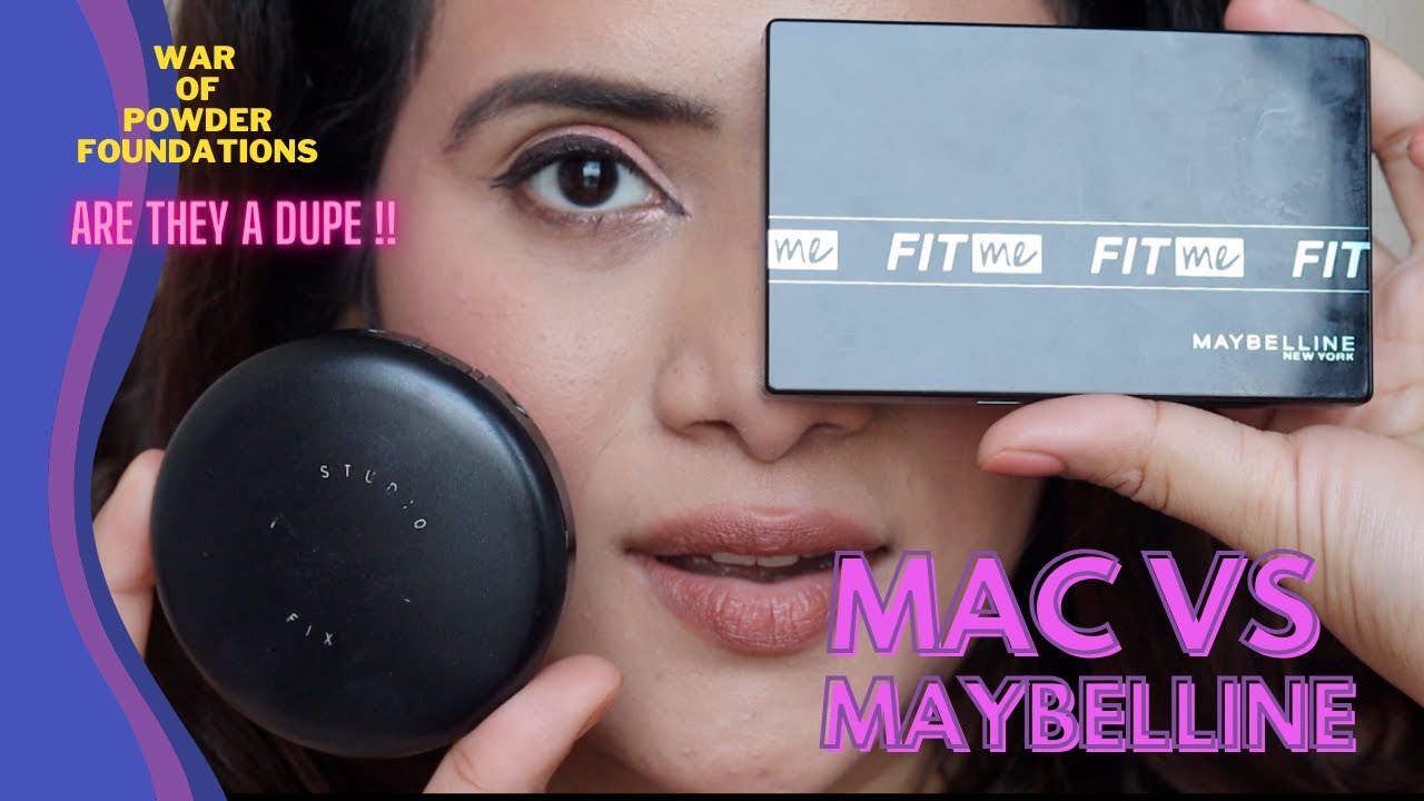 MAC STUDIO FIX POWDER FOUNDATION VS MAYBELLINE FIT ME ULTIMATTE POWDER FOUNDATION , ARE THEY A DUPE!