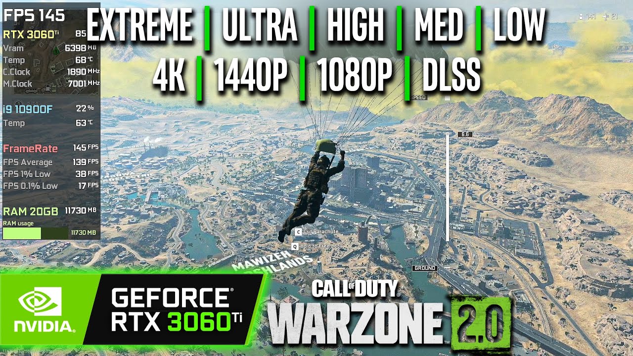 RTX 3060 Ti | COD Warzone 2.0 - 8K, 4K, 1440p, 1080p, DLSS - Extreme, Ultra, High, Medium, Low