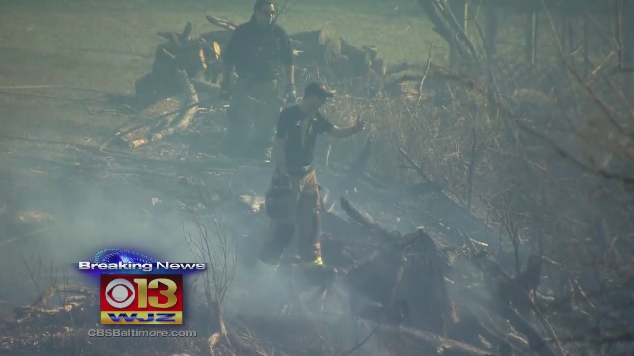 Fire Crews Working Multiple Acre Brush Fire In Baltimore Co.