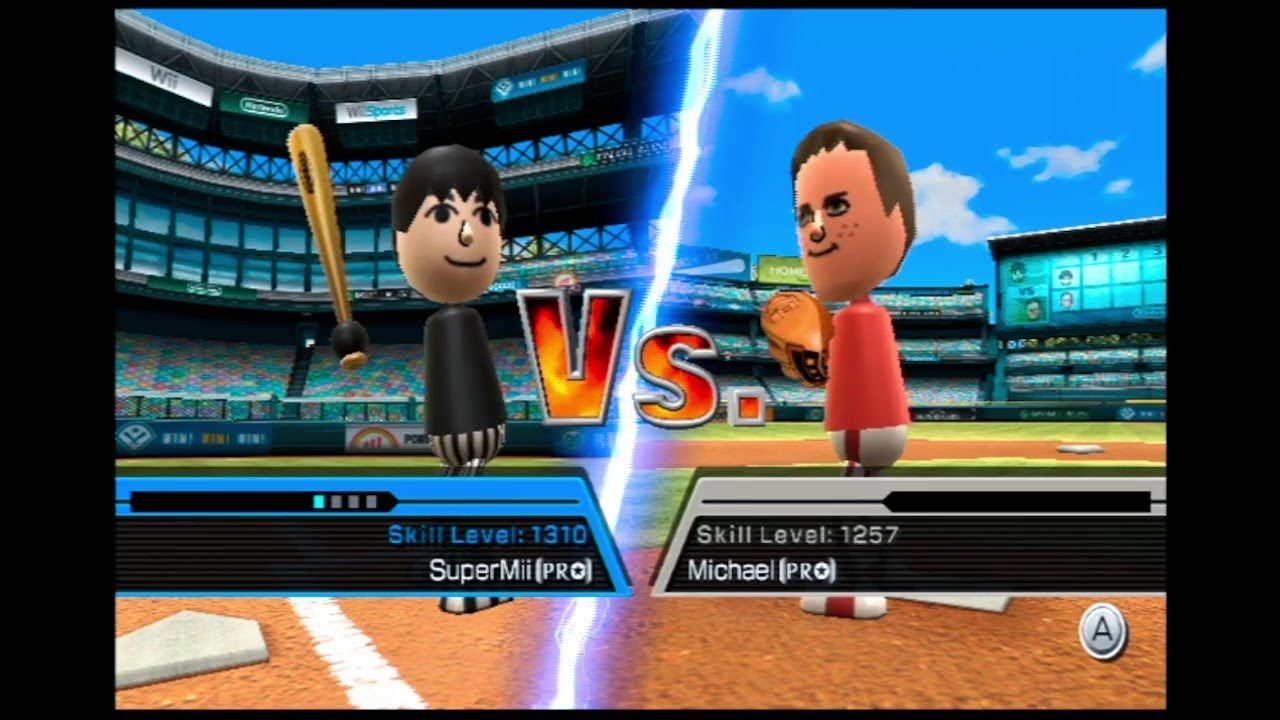 Wii Sports - Baseball - SuperMii vs Michael