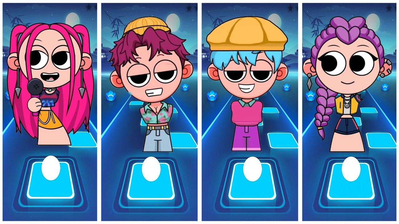 Kpop Demon Hunters 🆚 SAJA Boys 🎮 Tiles Hop EDM RUSH