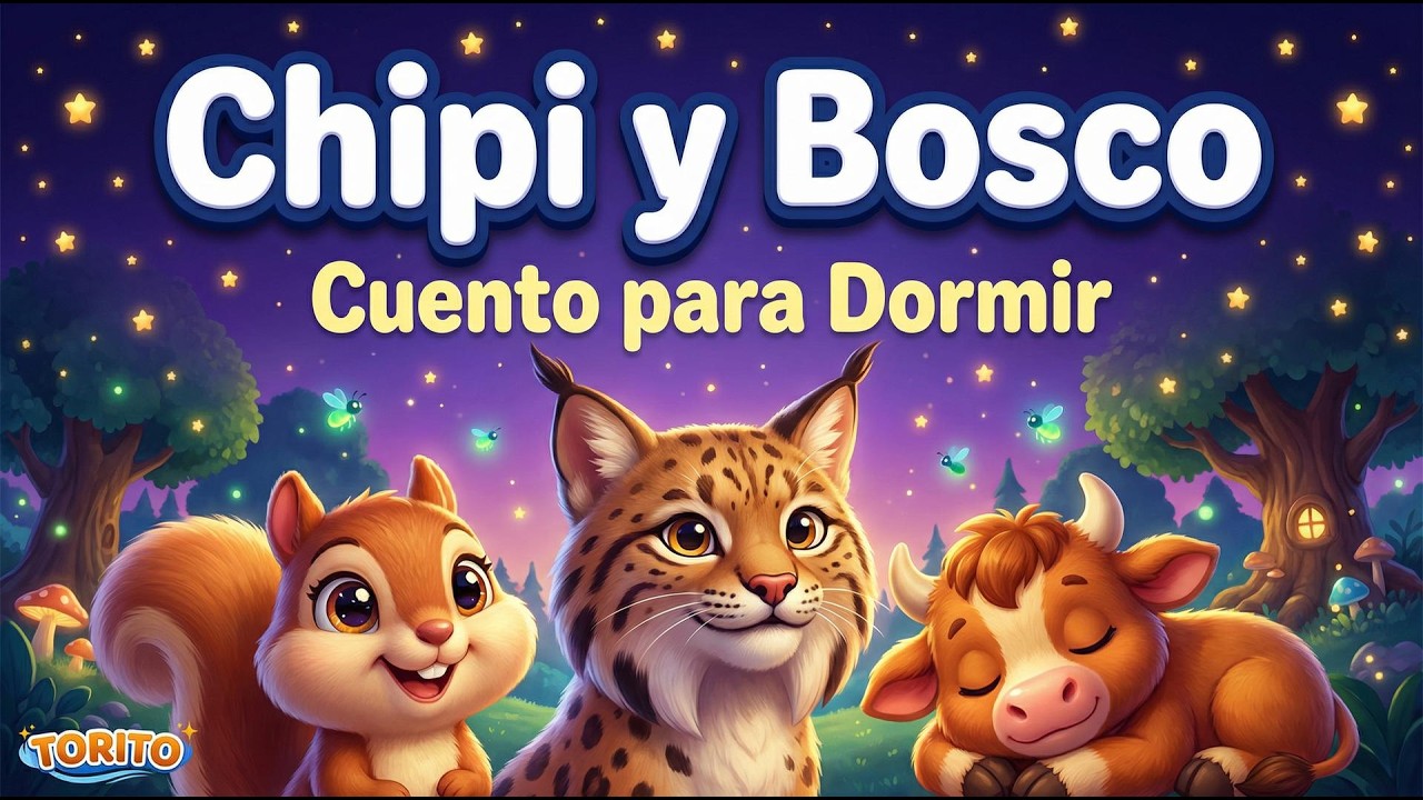 Cuentos para Dormir Niños 🌙 Chipi y Bosco Amigos del Bosque  Cuento Infantil + Música para Dormir ⭐