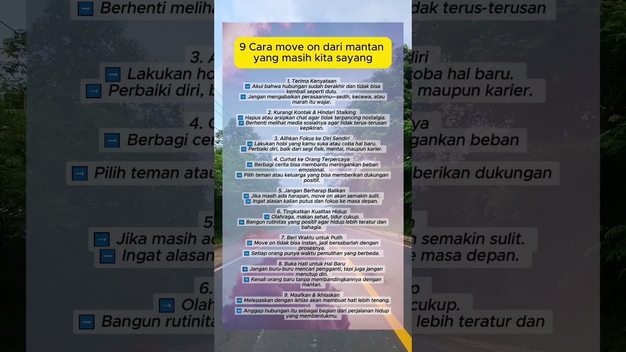 9 Cara move on dari mantan yang masih kita sayang