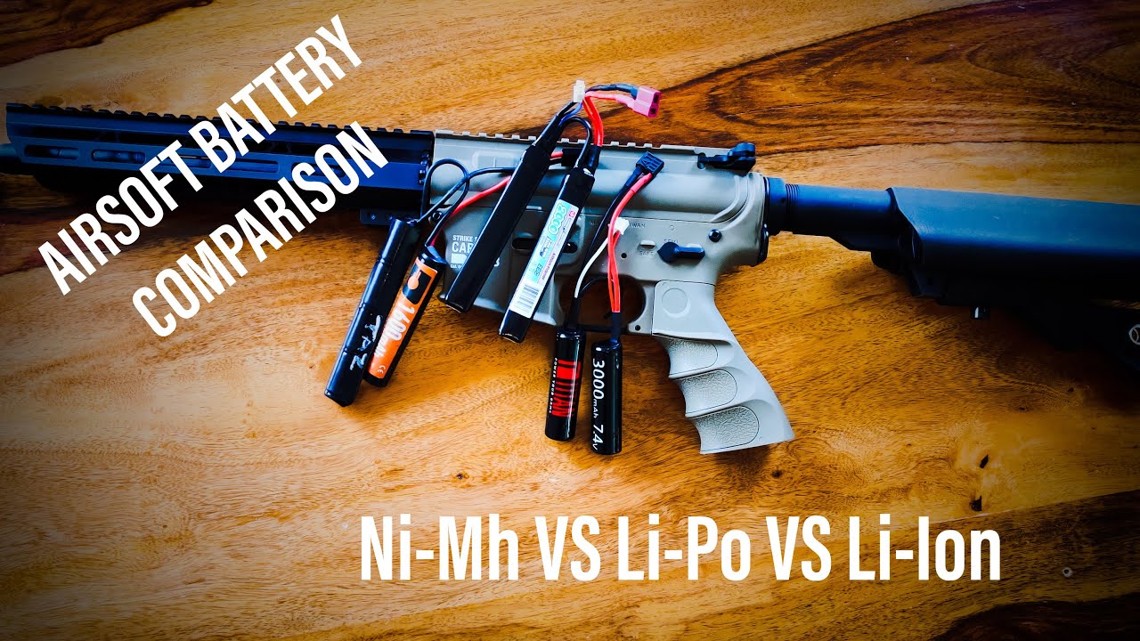 Airsoft battery comparison. Lipo Vs NiMH Vs a Titan li-ion.