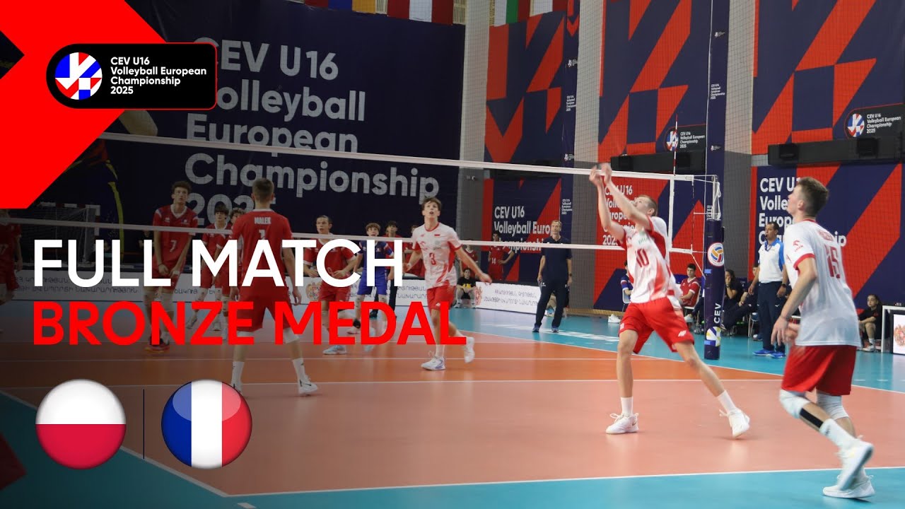 Full Match | Poland vs. France | CEV U16 Volleyball European Championship 2025 | Men (Bronze Medal)