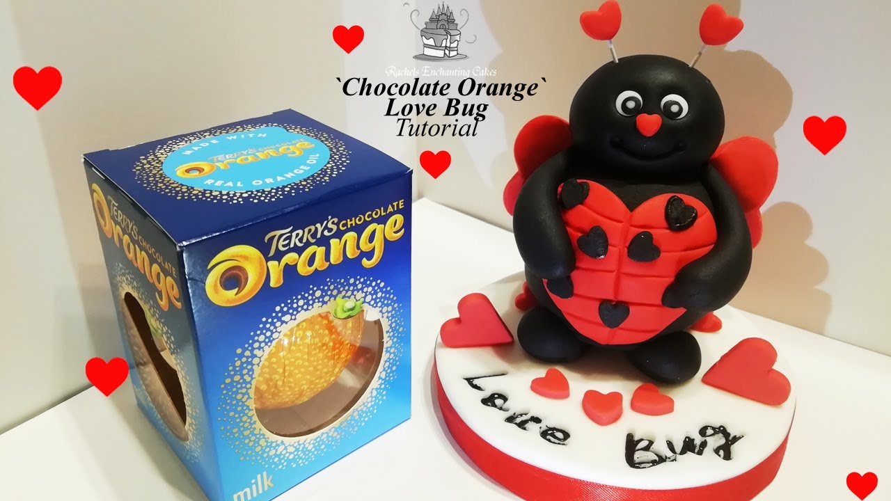 Terry`s Chocolate Orange Decorating VALENTINES Love Bug Cake Tutorial