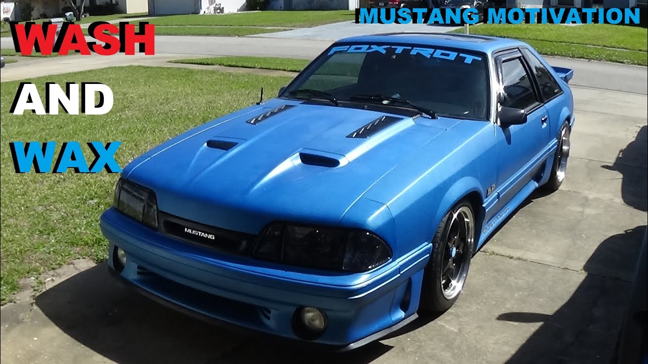 FOX BODY 1991 MUSTANG GT  WASH + WAX BED LINER PAINT JOB EPISODE 2