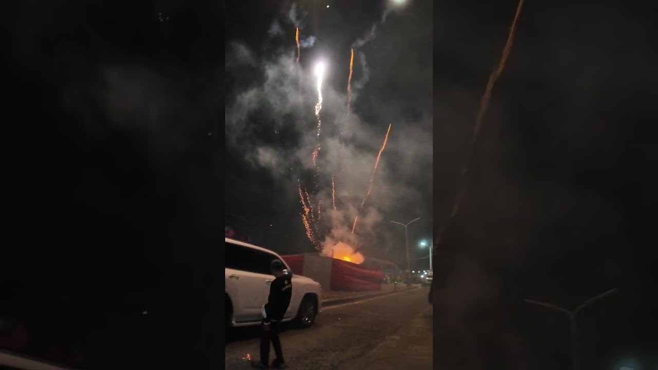 Fire works display in Daraga Albay for Cagsawa Festival Closing.. Fireworks display  Up close.. 