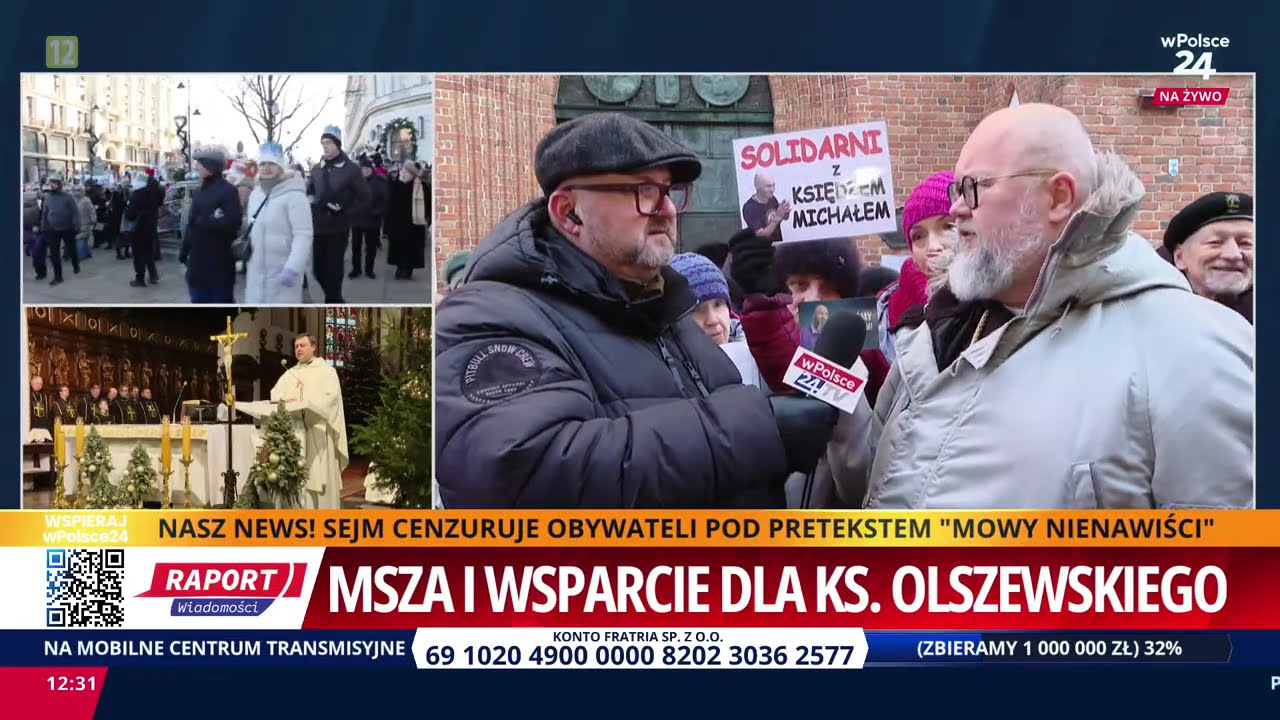 Msza i wsparcie dla ks. Olszewskiego! Obrońca Krzysztof Wąsowski z przekazem od ks. Michała!