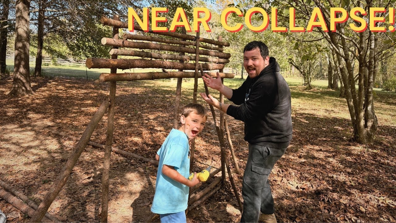 The GIANT Mistake That Almost Destroyed Our Bushcraft Cabin Father & son project EP. 2