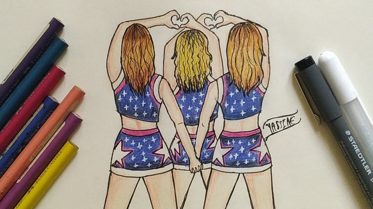 Como desenhar AMIGAS TUMBLR - passo a passo | Como dibujar Mejores amigas