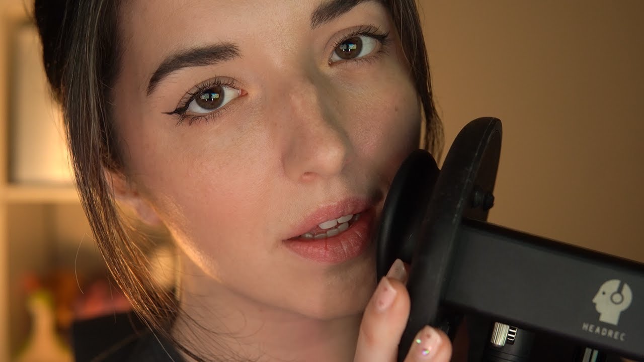 ASMR Ear blowing & “Shhh” with Background Music