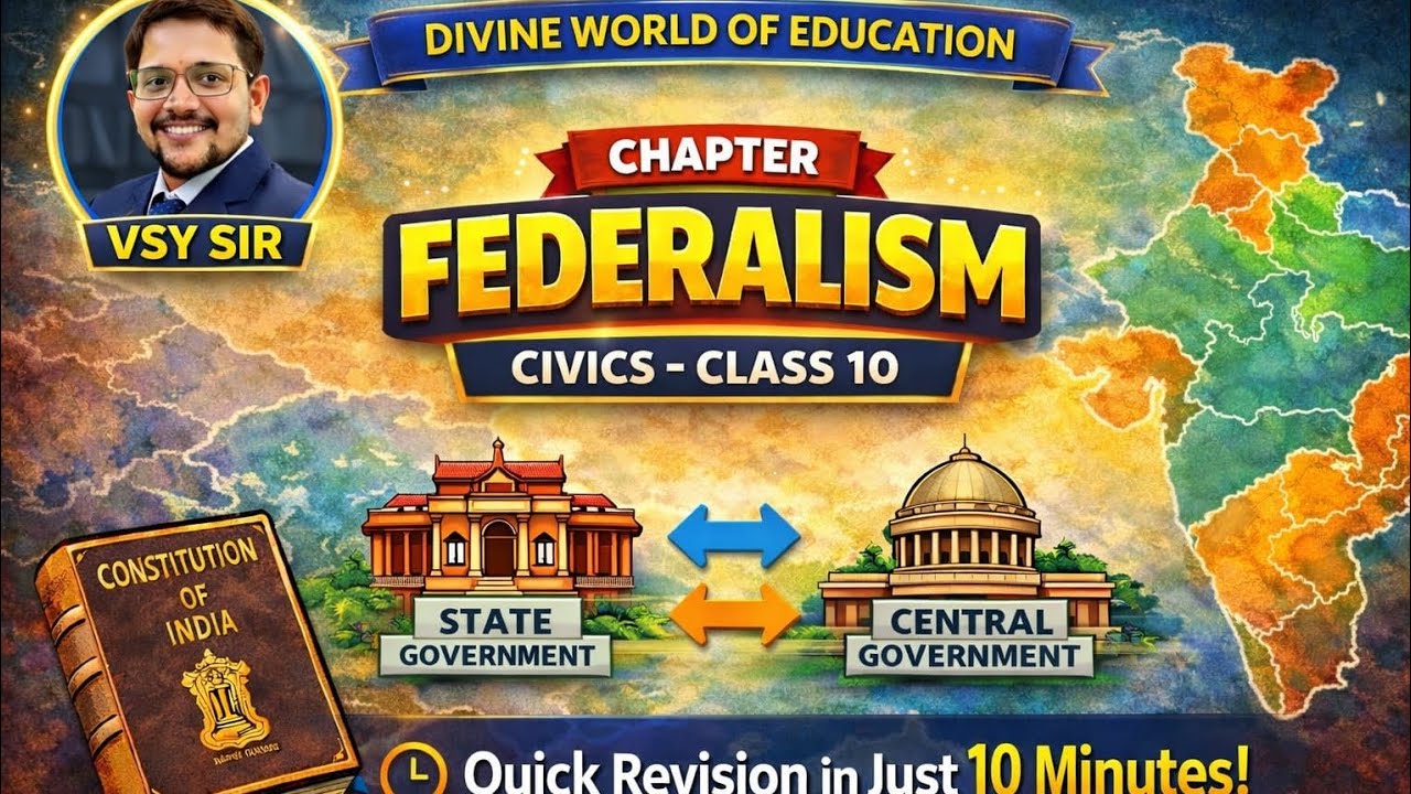 Federalism |Class - 10th|One shot|By - VSY Sir|