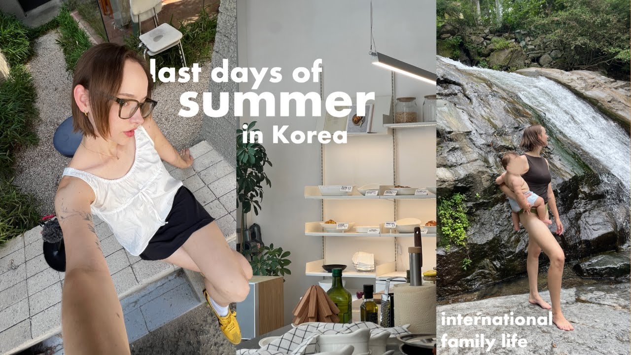 last days of summer in Korea ☀️ swimming in mountain streams, fall shopping & family vlog