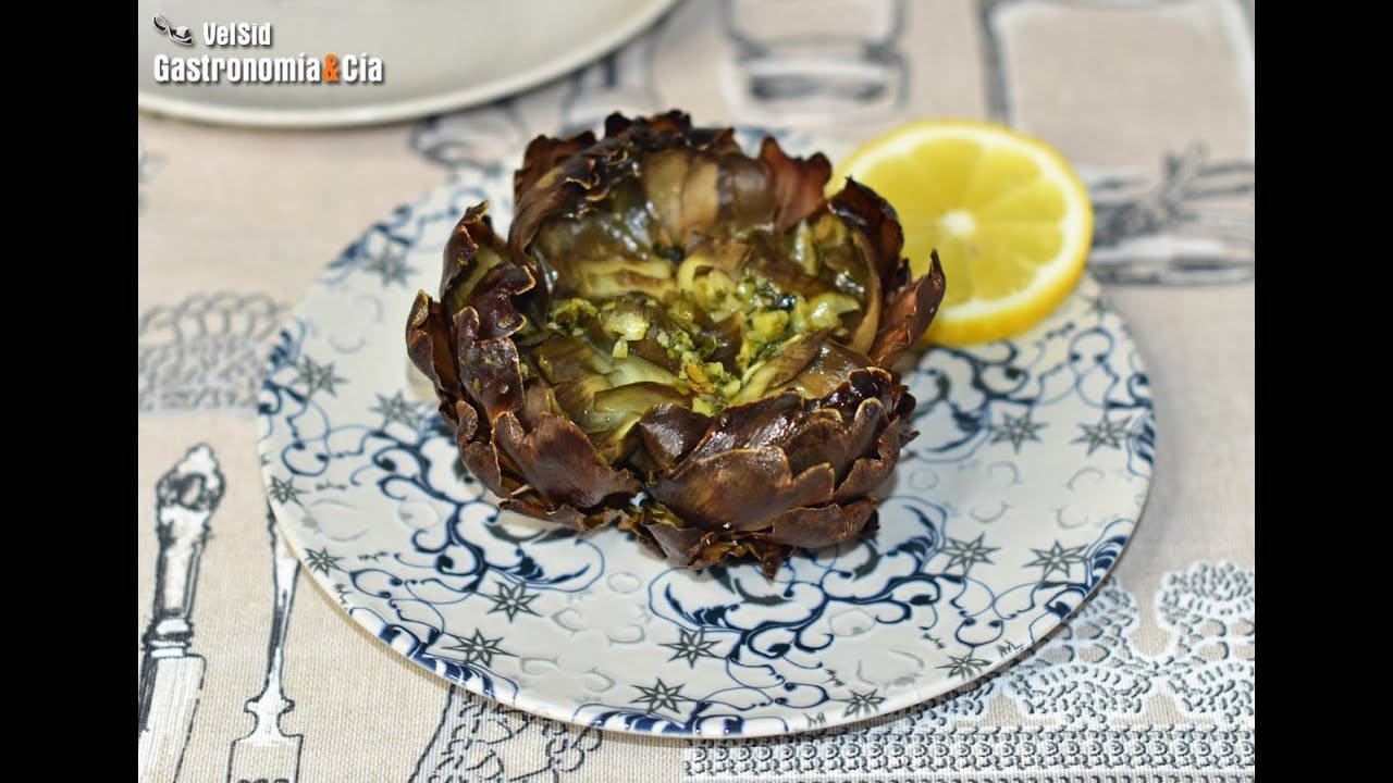 Alcachofas en freidora de aire. Receta de alcachofas asadas enteras