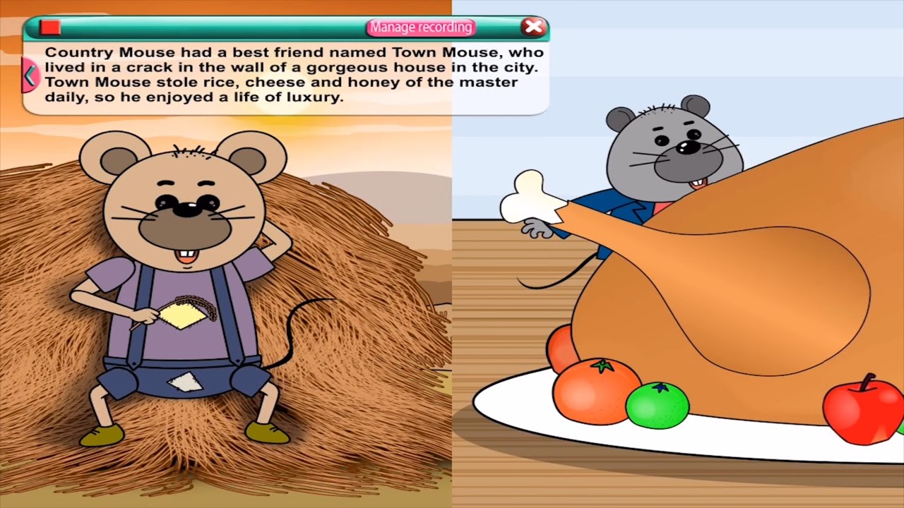 The Town Mouse And The Country Mouse | Kids Short Story by Kid Saga