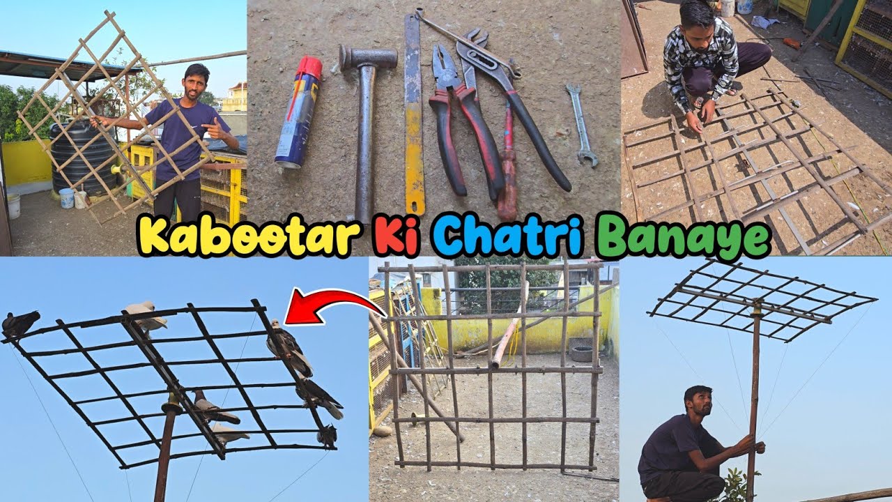 Kabootar Ki Chatri Banana Sikhe || DIY || How To Make Pigeon Chatri || कबूतर की छतरी कैसे बनाएं ?