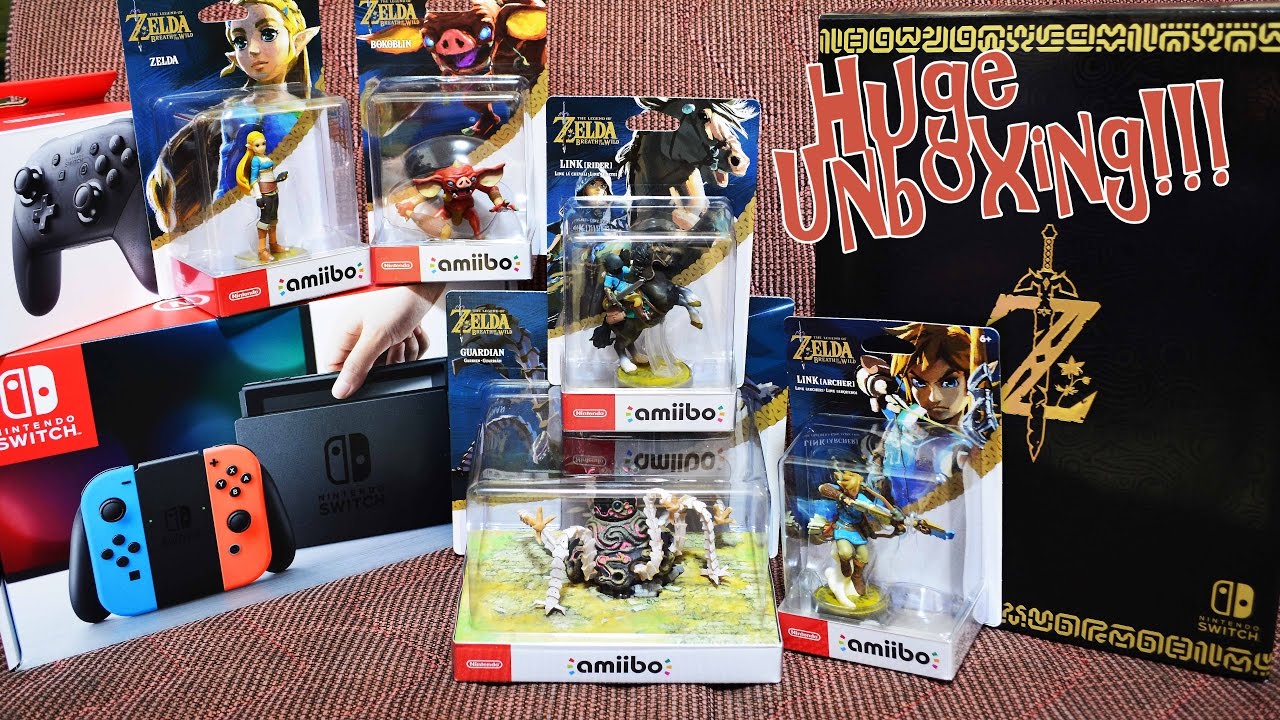 Nintendo Switch, Breath of the Wild Amiibo, Master Edition and MORE UNBOXING!