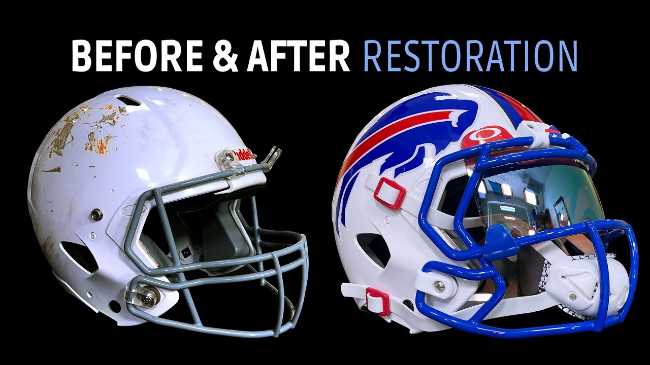 Restoring an old football helmet